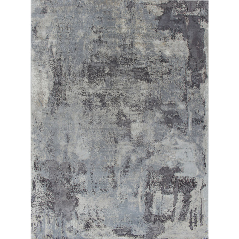 Tapis de style industriel gris polyester abstract tapis animal adapté à la zone sans glissement lavable pour chambre à coucher