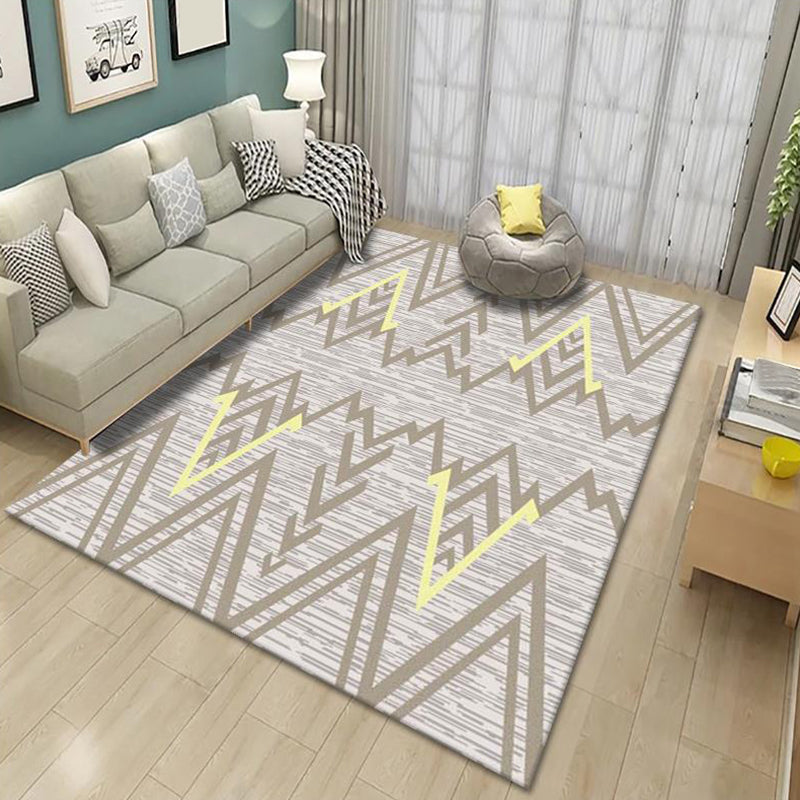Trendy Pastel Geometric Shaped Rug Synthetics Modern Indoor Rug Non-Slip Backing Area Carpet for Bedroom