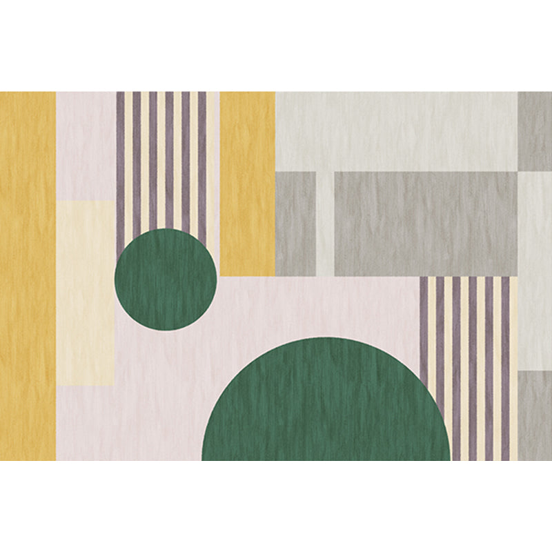 Morandi Kleur Minimalistisch Vloerkleed Polyester Geometrisch Tapijt Machinewasbaar Tapijt voor Slaapkamer