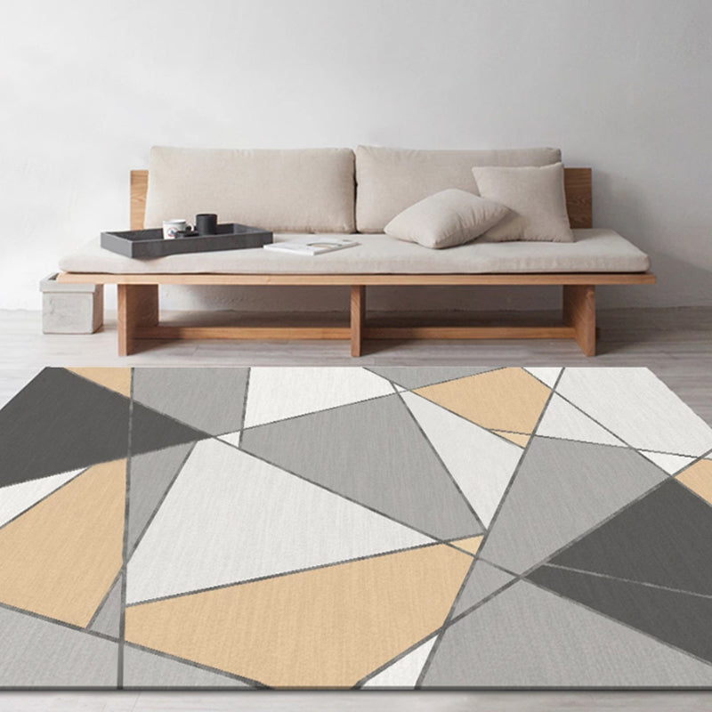 Pastel Colorblock Indoor Rug Polypropylene Modernism Carpet Anti-Slip Backing Rug for Home