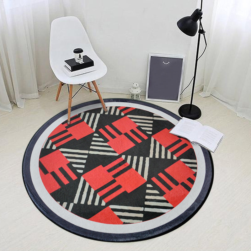 Multicolor Modern Indoor Rug Polypropylene Geometric Shapes Carpet Pet Friendly Rug for Living Room