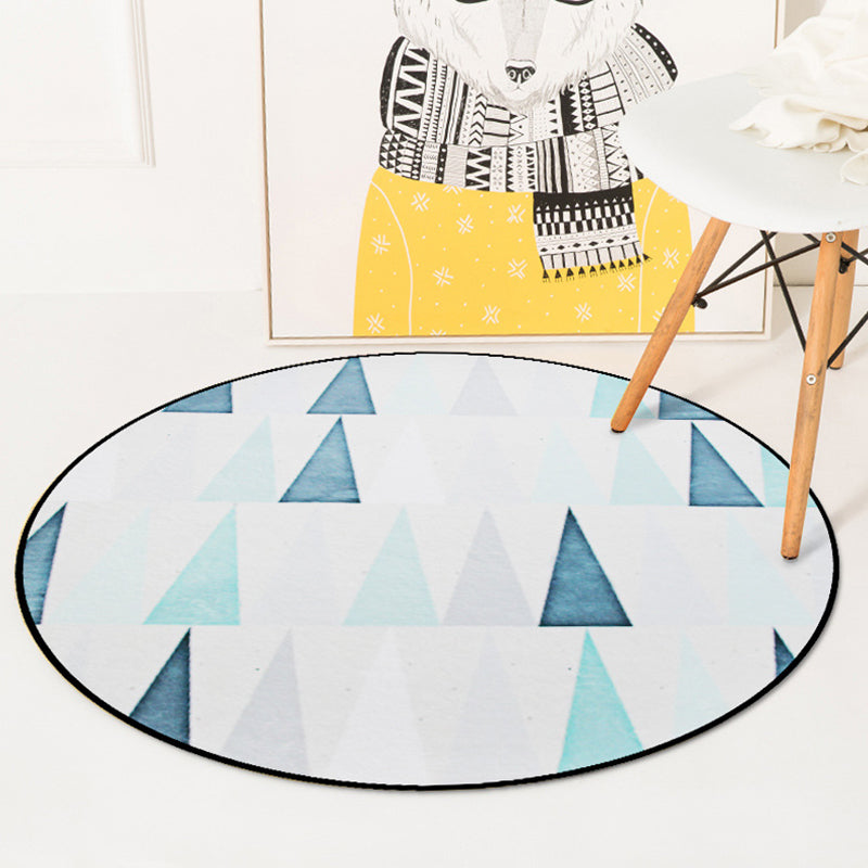 Colorful Modern Indoor Rug Synthetics Triangles Rug Stain Resistant Area Carpet for Living Room