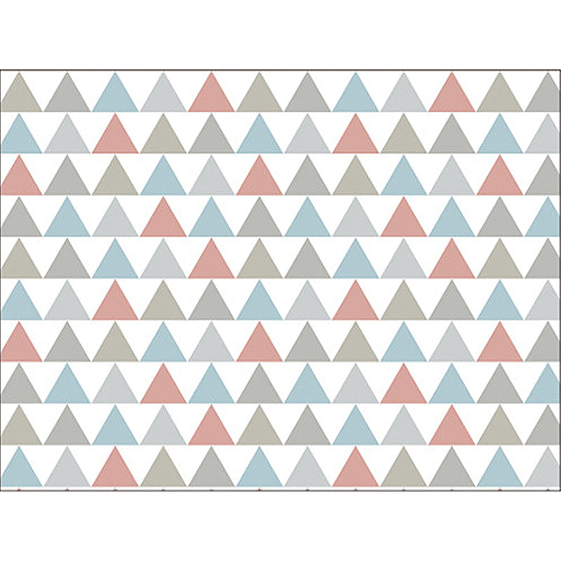 Enchanting Seamless Triangle Rug Multicolored Modern Carpet Synthetics Anti-Slip Washable Rug for Bedroom