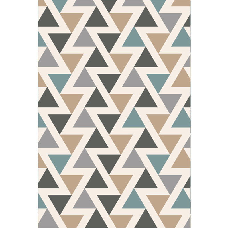 Casual Zigzag Print Rug Morandi Color Polypropylene Indoor Rug Stain Resistant Non-Slip Carpet for Living Room