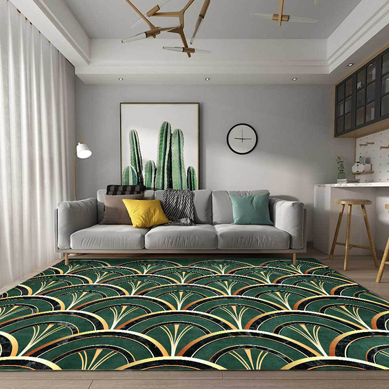 Dark Color Bedroom Rug Modern Seamless Geometric Pattern Carpet Polypropylene Non-Slip Rug