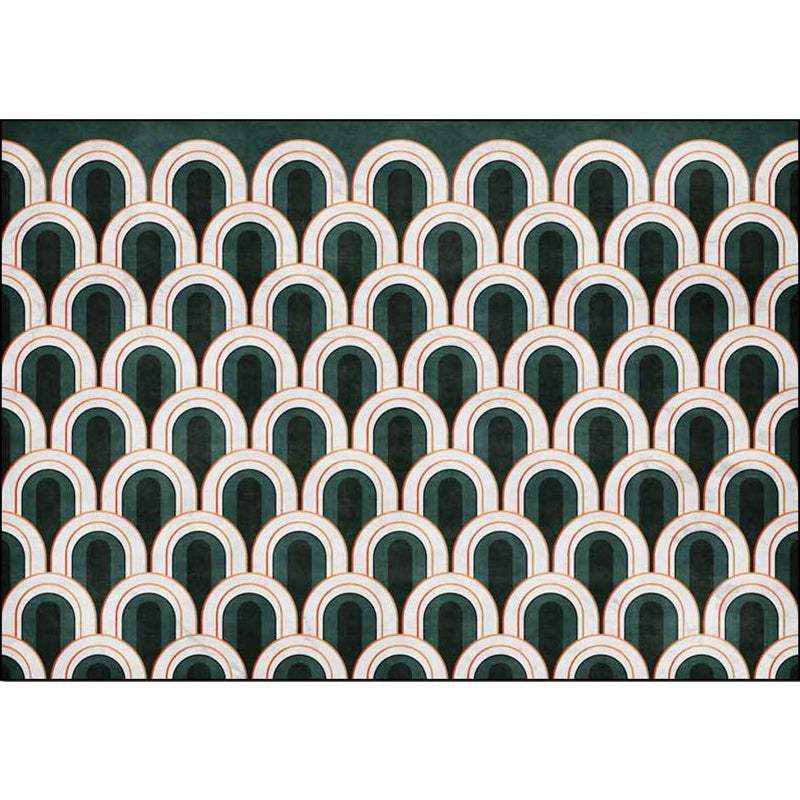 Dark Color Bedroom Rug Modern Seamless Geometric Pattern Carpet Polypropylene Non-Slip Rug