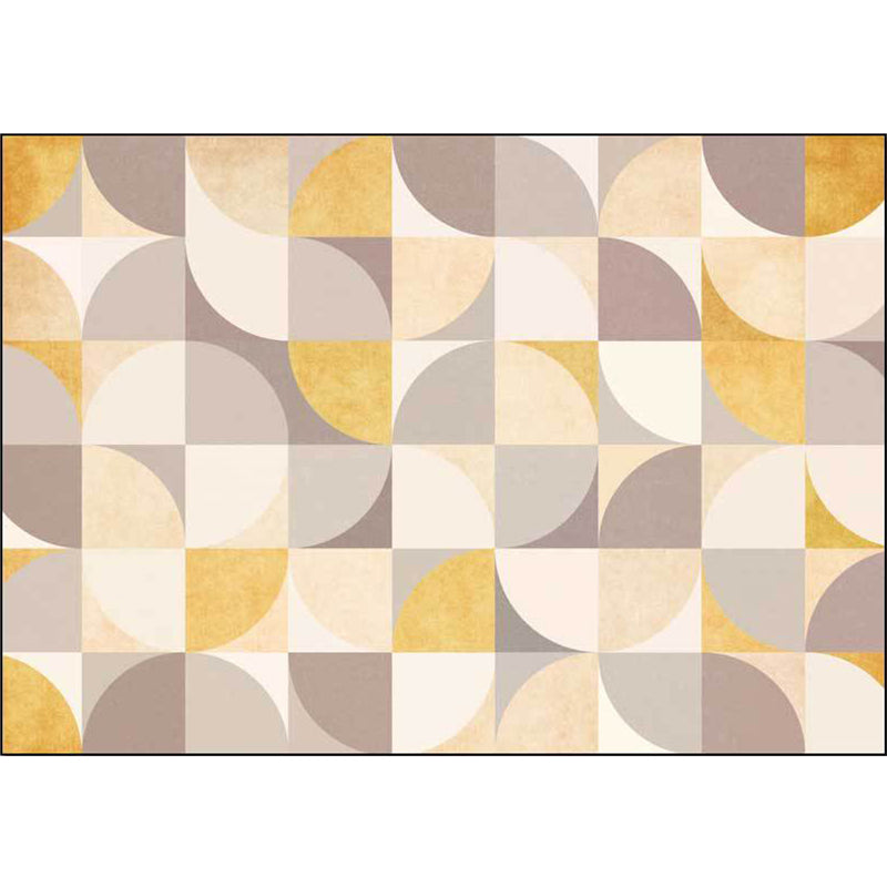 Artistry Geometric Patchwork Pattern Rug Yellow Modern Style Carpet Polyester Pet Friendly Rug for Room