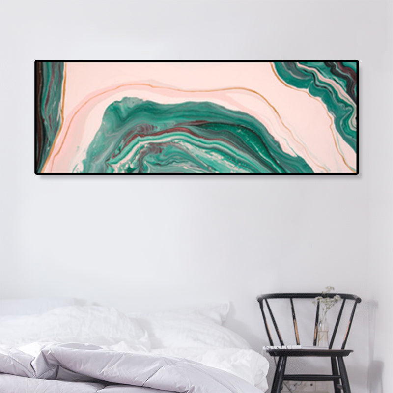 Nordic Flows Pattern Wall Art Soft Color Abstract Canvas Print for House Interior