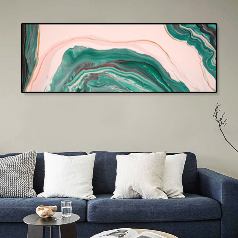 Nordic Flows Pattern Wall Art Soft Color Abstract Canvas Print for House Interior