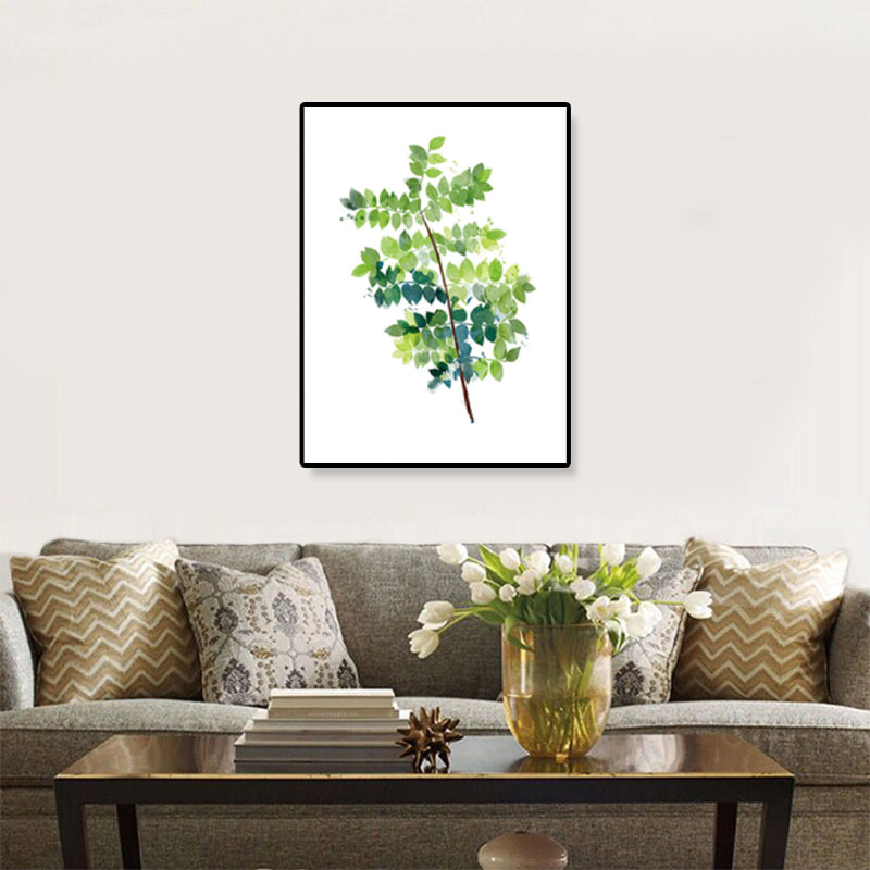 Minimalist Illustration Plant Wall Art House Interior Canvas Print in Pastel Color