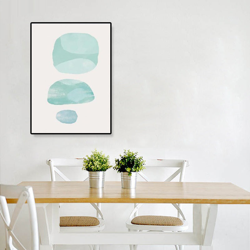 Modern Illustration Abstract Art Print Canvas Textured Pastel Wall Decor for Home