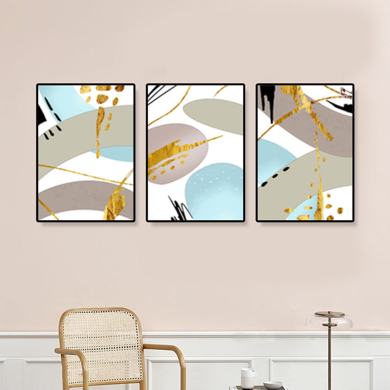 Nordic Abstract Canvas Print Hotel Wall Art Set in Pastel Color, Multiple Size Options