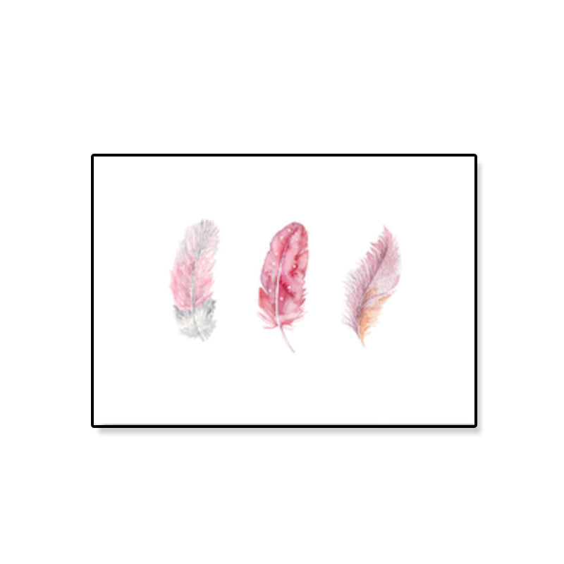 Illustration Still Life Canvas Art Textured Nordic Sitting Room Wall Decor in Soft Color