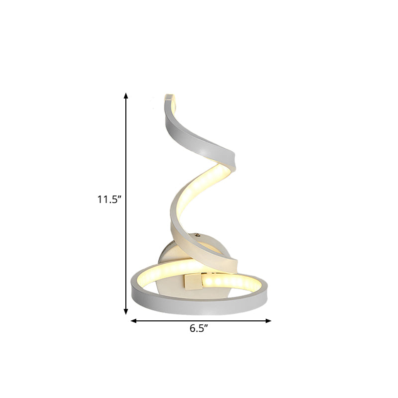 Nordic LED Wall Sconce White Snaking/Musical Note/Entwining Wall Mount Light with Acrylic Shade for Living Room