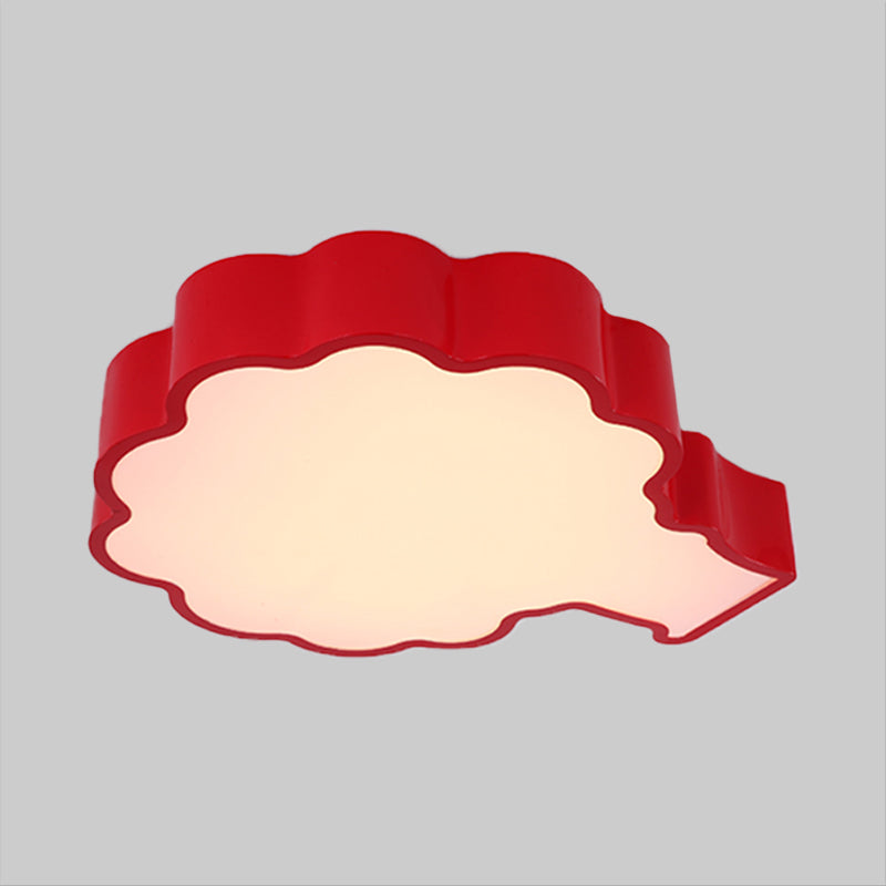 Blue/Red/Green Apple Tree Ceiling Lamp Cartoon Style LED Acrylic Flush Mount for Sleeping Room