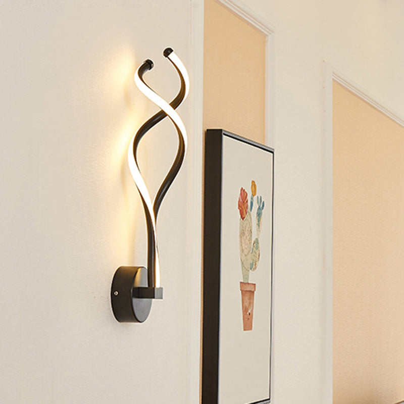Minimalistisch gestuurde wandverlichting Wandel metalen woonkamer LED wandlamp in zwart/wit