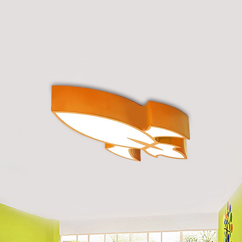 Rood/Geel/Blauw Raket Inbouwverlichting Kinderstijl LED Acryl Dicht bij Plafondlamp