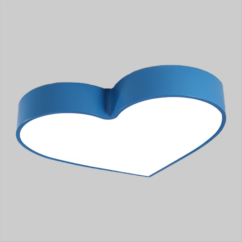 Plafonnier LED en forme de cœur aimant en acrylique, luminaire de plafond minimaliste en rouge/rose/bleu pour salon