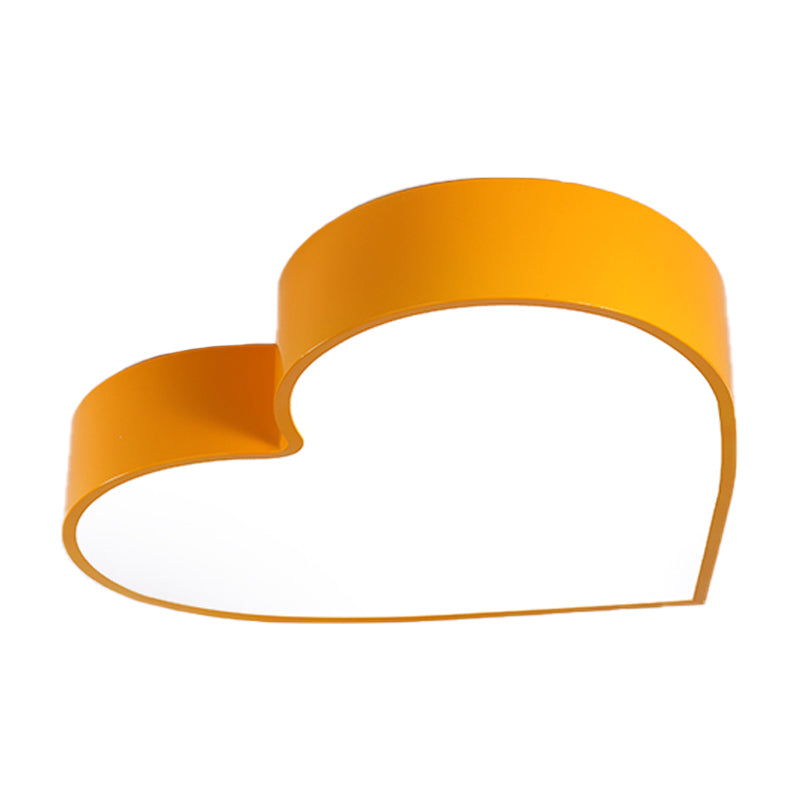 Plafonnier LED en forme de cœur aimant en acrylique, luminaire de plafond minimaliste en rouge/rose/bleu pour salon