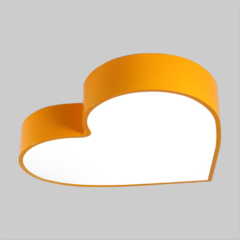 Acrilico Loving Heart Flush Mount Minimalism LED lampada da soffitto in rosso/rosa/blu per Parlor