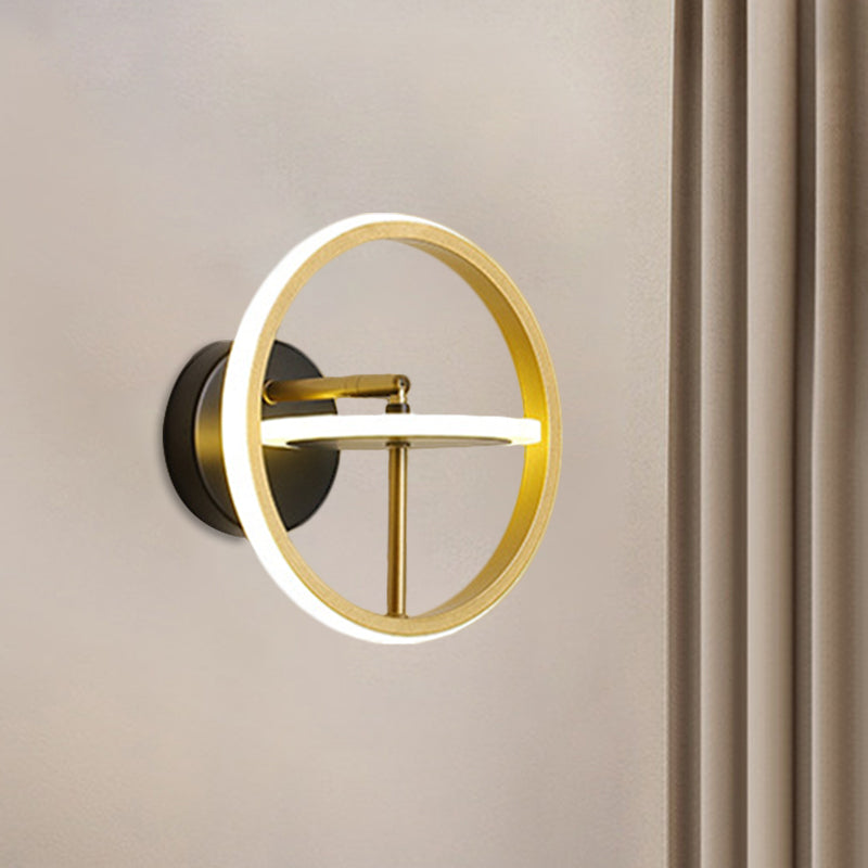 Stuurwiel roteerbare wandlichtkit Modern aluminium goud LED SCONCE -verlichtingsarmatuur in warm/wit licht