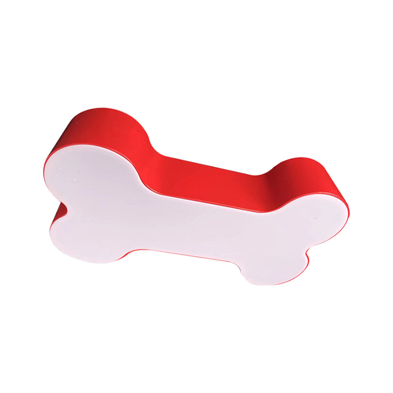 Lampada da soffitto per montaggio a soffitto a LED rosso/giallo/verde con osso di cane in metallo, larghezza 19,5"/23,5"