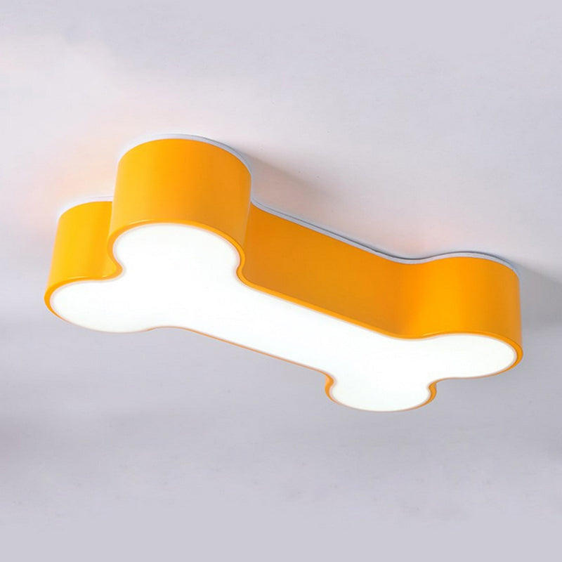 Lampada da soffitto per montaggio a soffitto a LED rosso/giallo/verde con osso di cane in metallo, larghezza 19,5"/23,5"