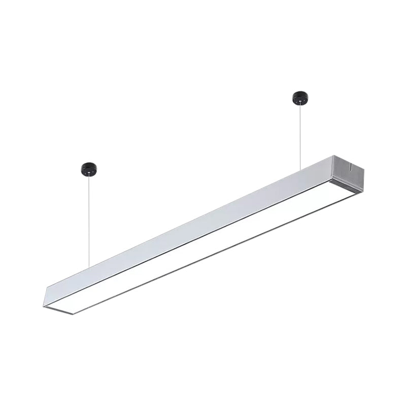 Acryl -lineare LED Hanging Light Minimalism Schwarz/Weiß Decke Anhängerlampe für Büro, 2 "/3"/4 "breit