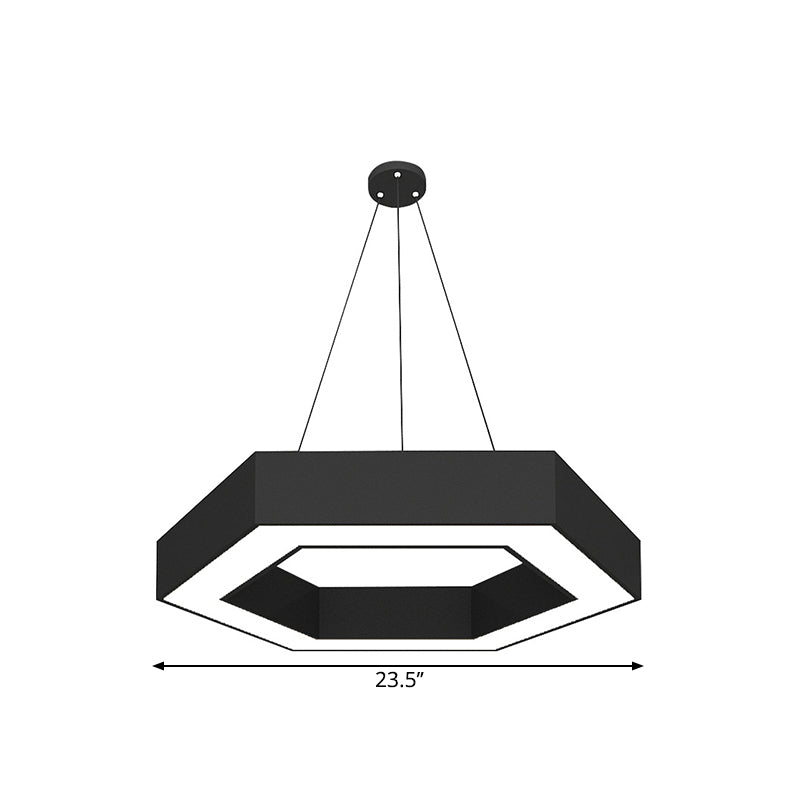 Round Acrylic Pendant Light Simple Style 18"/31.5"/39" W LED Black Ceiling Suspension Lamp for Restaurant