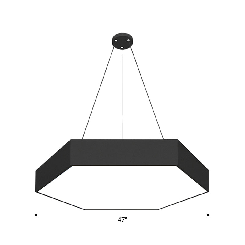 Wabe Esszimmer Anhänger Lampe Iron Contemporary LED Hängende Leuchte in Schwarz, 18 "/23,5"/47 "l