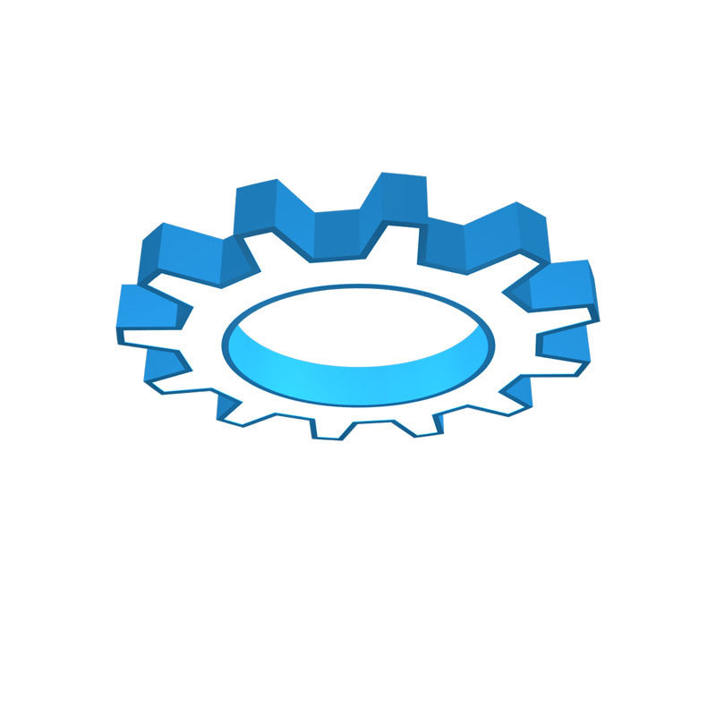 Acrylic Gear Flush Mount Ceiling Light Cartoon LED Flush Mounted Lamp in Yellow/Blue, 16"/19.5"/23.5" Wide