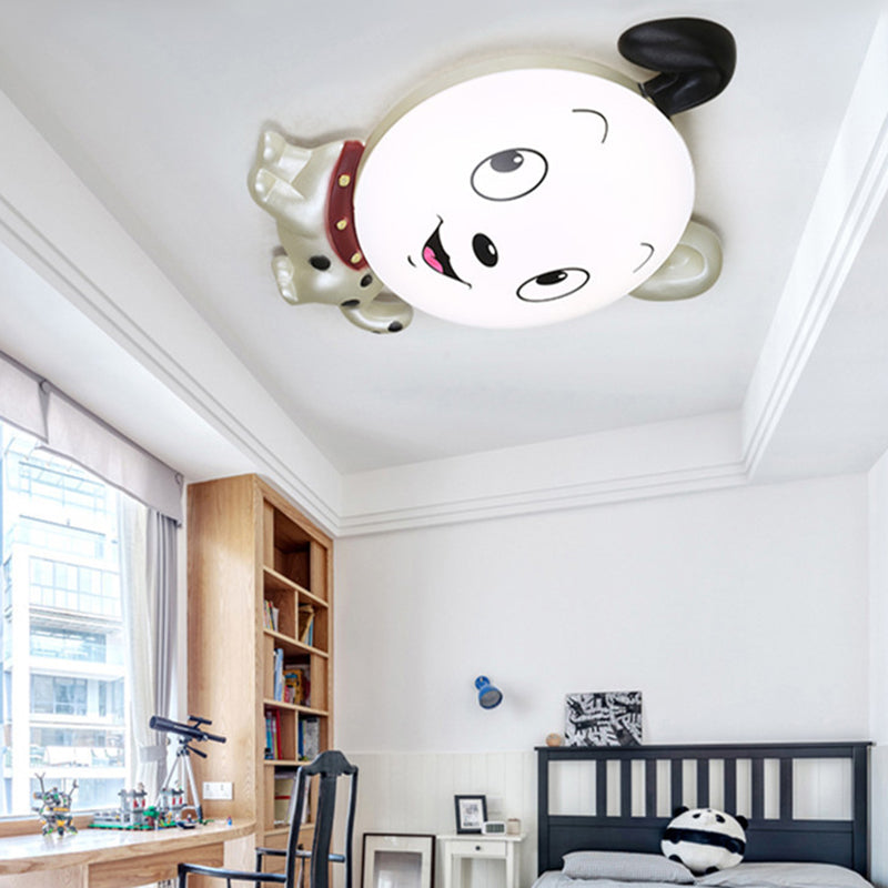 Cartoon Dog Massimale Light Fixture Acrilico Flush Monte Massimale Luce per Kindergarten