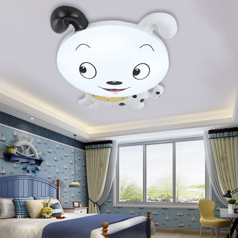 Cartoon Dog Massimale Light Fixture Acrilico Flush Monte Massimale Luce per Kindergarten