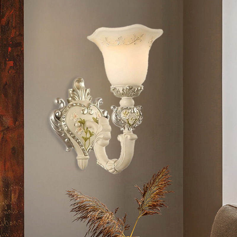Bloom Soot Room Sconce lampe vintage Verre laiteux