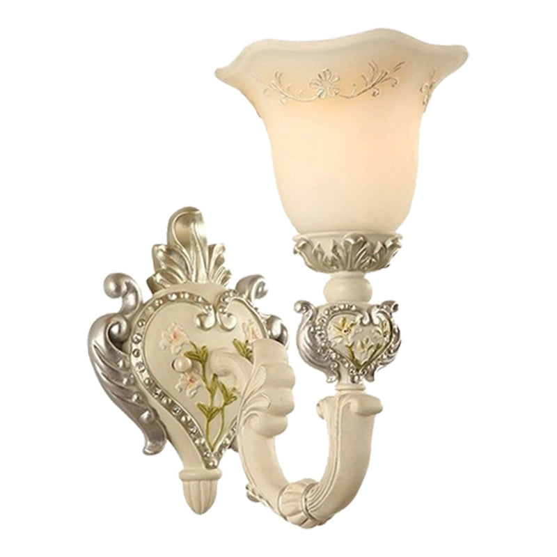 Bloom Soot Room Sconce lampe vintage Verre laiteux