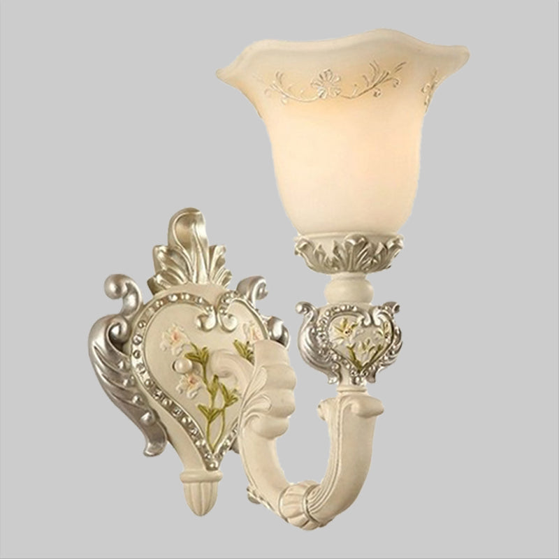 Bloom Soot Room Sconce lampe vintage Verre laiteux