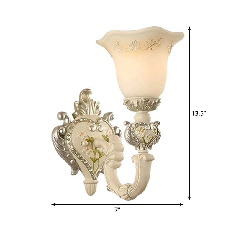 Bloom Soot Room Sconce lampe vintage Verre laiteux