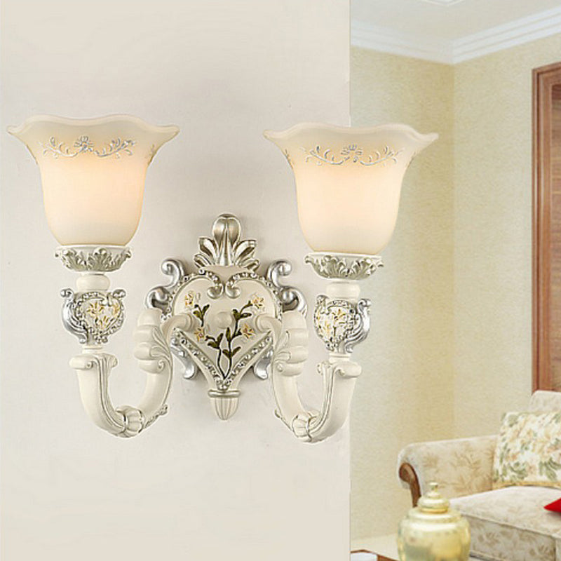 Bloom Soot Room Sconce lampe vintage Verre laiteux