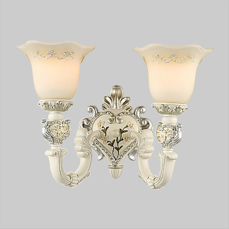 Bloom Soot Room Sconce lampe vintage Verre laiteux