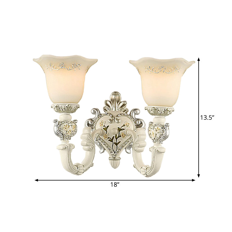 Bloom Soot Room Sconce lampe vintage Verre laiteux