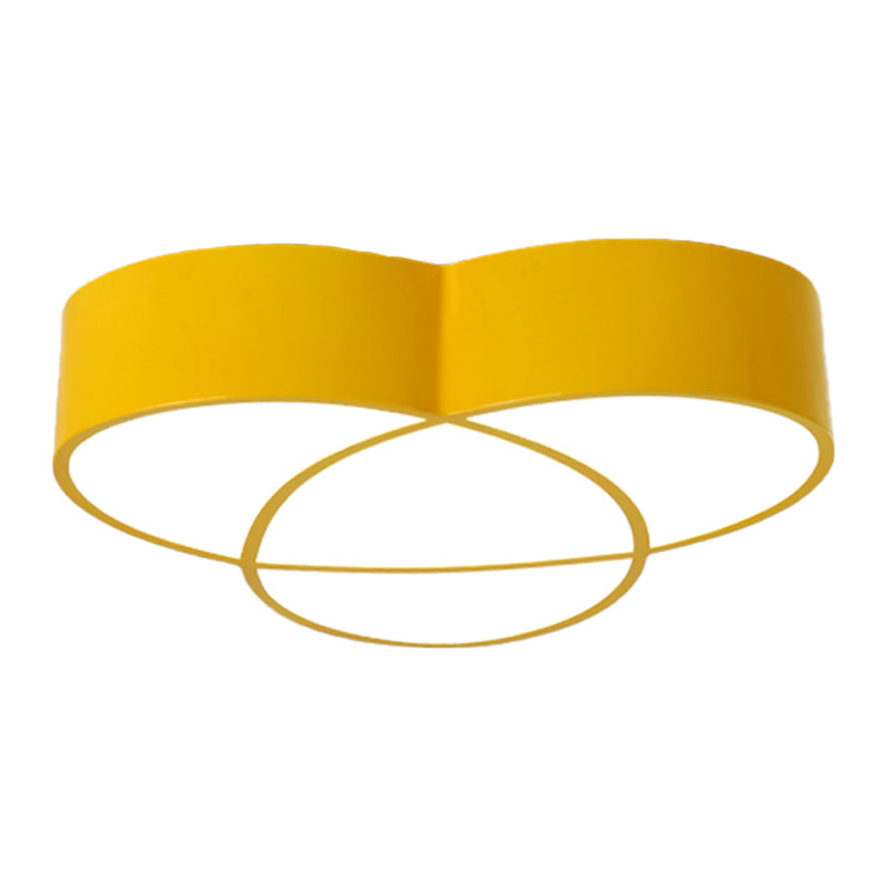 Intersecting Oval Hallway Flush Mount Acrylic LED Minimalist Close to Ceiling Lighting in Red/Blue/Green