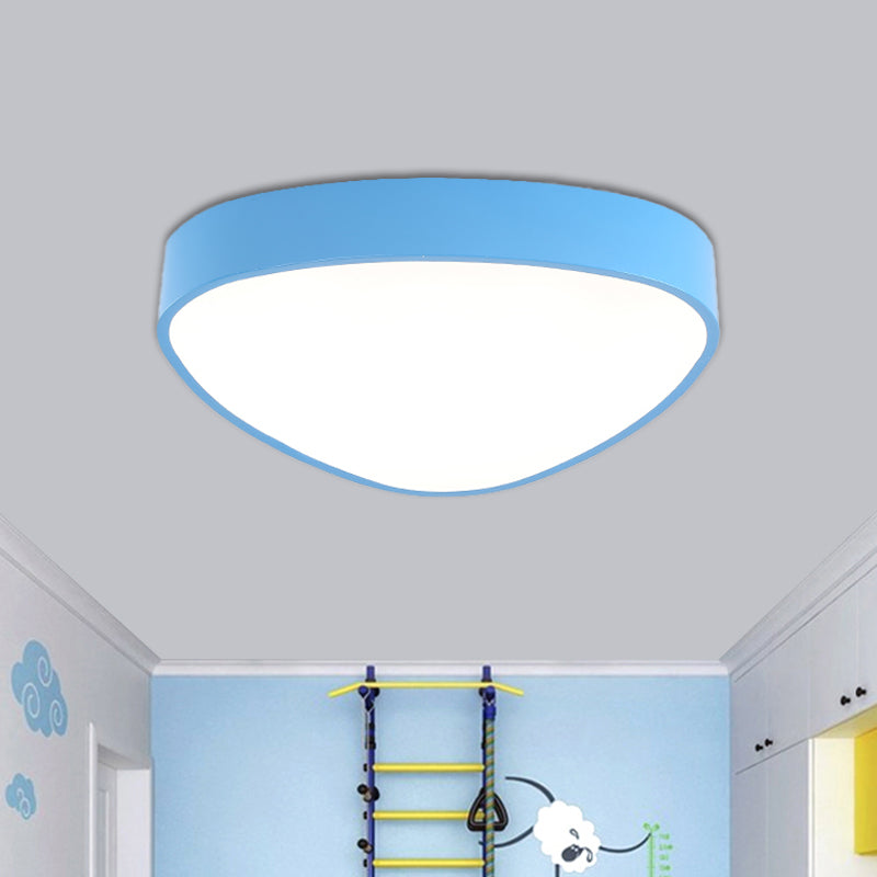 Red/Blue/Green Triangle Ceiling Lamp Modern Style LED Acrylic Flush Mount Light Fixture for Hallway