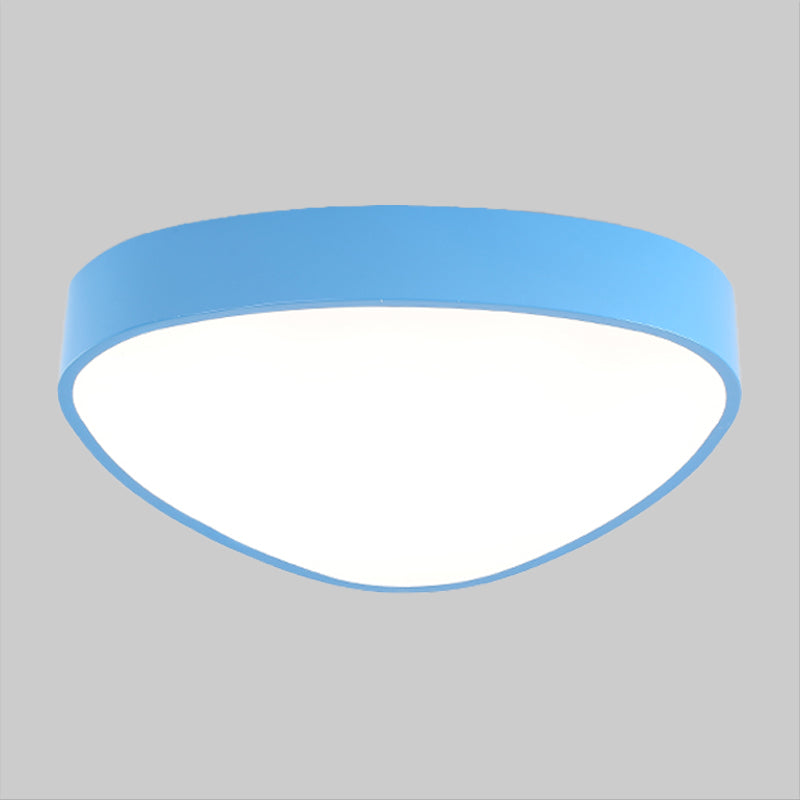 Red/Blue/Green Triangle Ceiling Lamp Modern Style LED Acrylic Flush Mount Light Fixture for Hallway