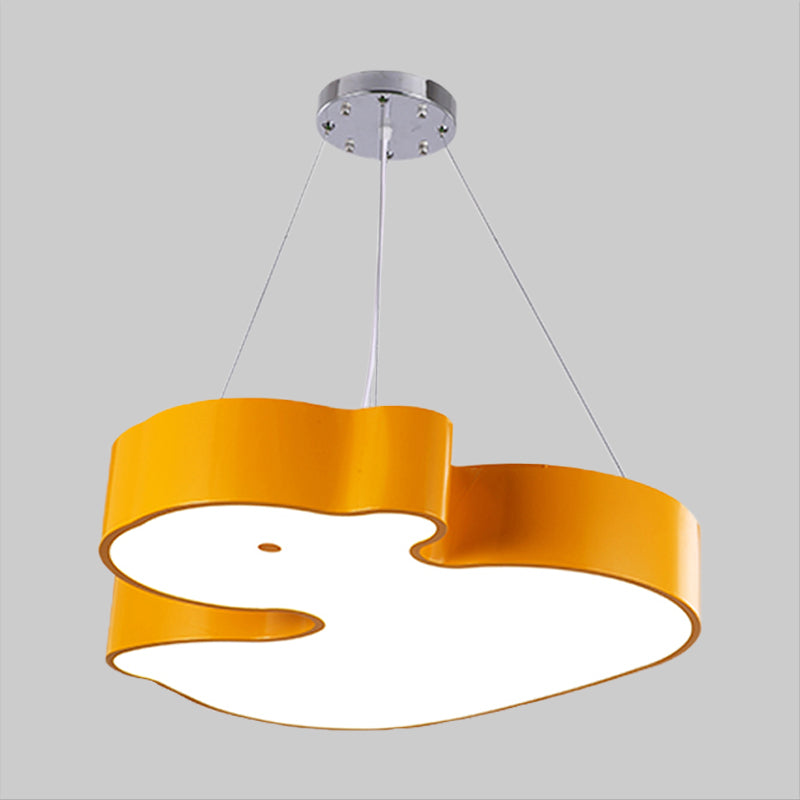 Duck Chandelier Pendant Light Cartoon Acrylique LED CHAMBRE LEMPORT DE LAMPE EN VERT / ROUGE / JAUNE