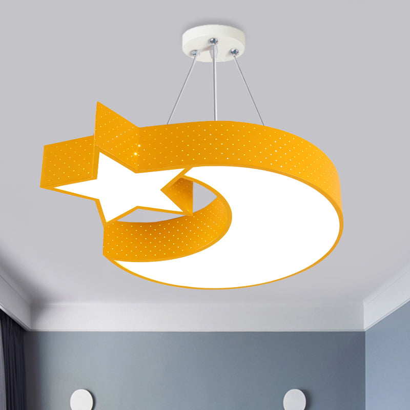 Lune et étoiles en acrylique Drop Pendant minimalisme Green / Blue / Jaune LEDILIER LED DE LED POUR CORRIDOR