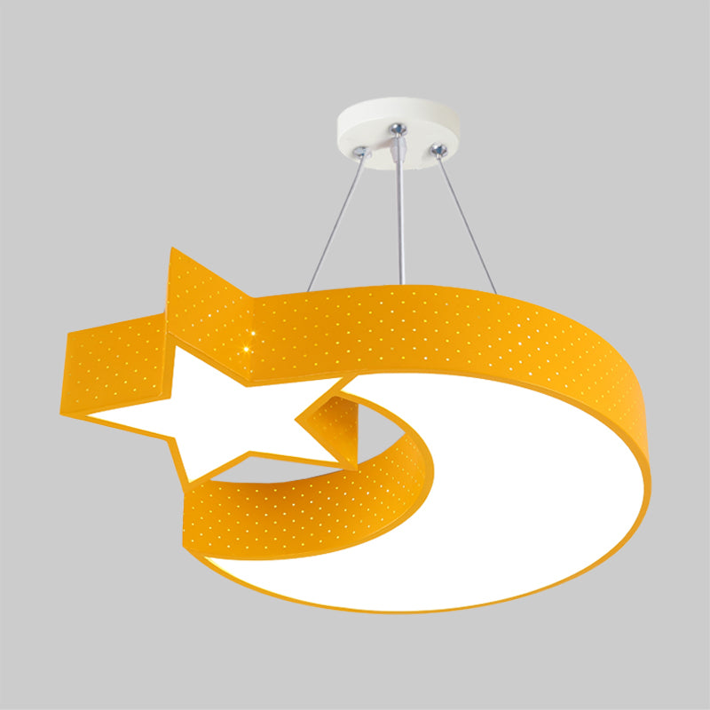 Lune et étoiles en acrylique Drop Pendant minimalisme Green / Blue / Jaune LEDILIER LED DE LED POUR CORRIDOR