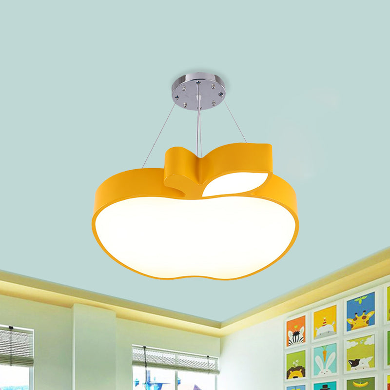 Pendentif de plafond bleu / jaune / vert Apple Simplicité LED LED LED DE CHANDELIQUE ACRYLI