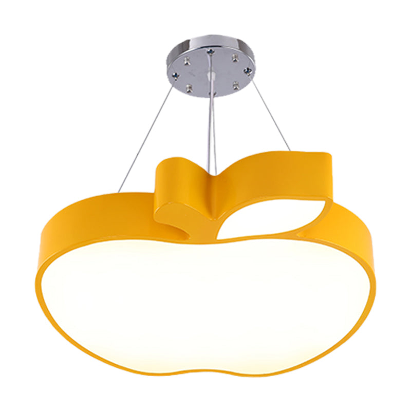 Blau/Gelb/grüner Apple Decke Anhänger Einfachheit LED Acryl -Kronleuchter -Beleuchtung für Kinderzimmer