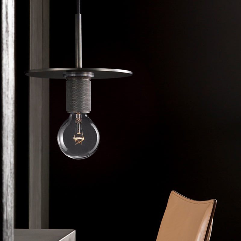 Schwarz/Messing/Chrom -Globus hängende hängende leichte traditionelle Metall 1 Kopfdecke -Federung für Wohnzimmer