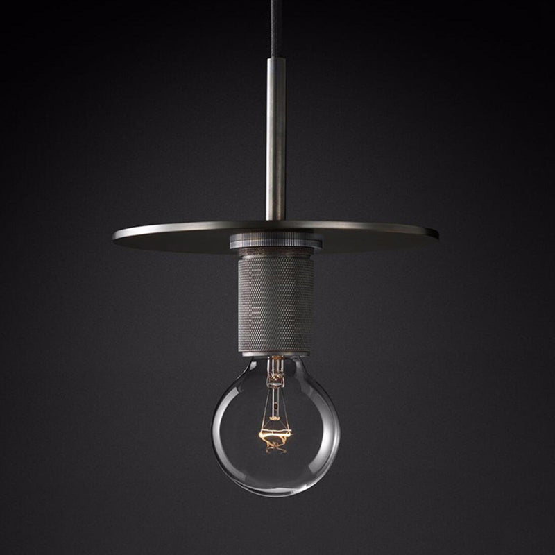 Black / Brass / Chrome Globe Hanging Light Traditional Metal 1 Head plafond Suspension Lampe pour le salon
